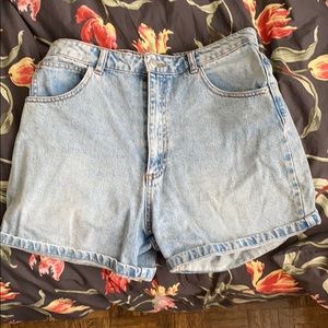 Zara high rise mom jean shorts